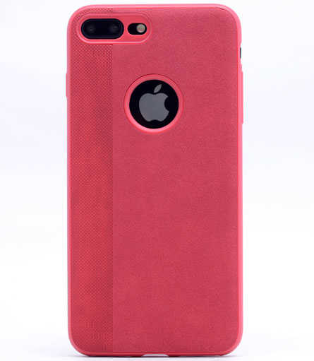 Apple iPhone 8 Plus Kılıf Zore City Silikon Kırmızı