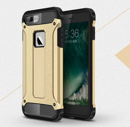 Apple iPhone 8 Plus Kılıf Zore Crash Silikon Kapak Gold