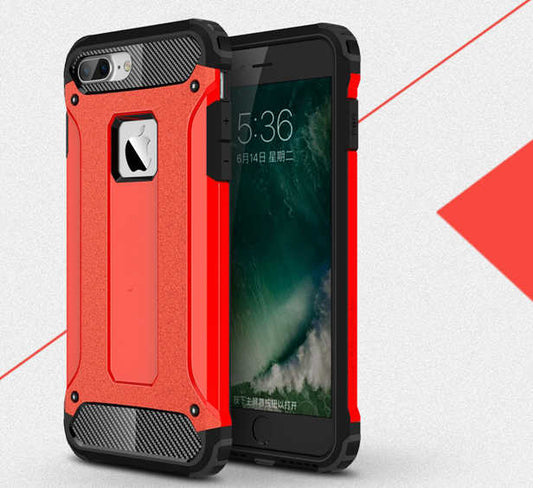 Apple iPhone 8 Plus Kılıf Zore Crash Silikon Kapak Kırmızı