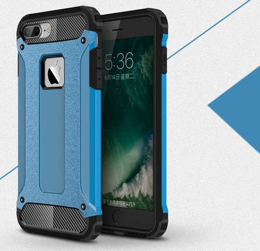 Apple iPhone 8 Plus Kılıf Zore Crash Silikon Kapak Mavi