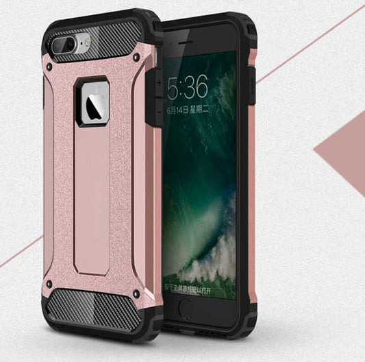 Apple iPhone 8 Plus Kılıf Zore Crash Silikon Kapak Rose Gold