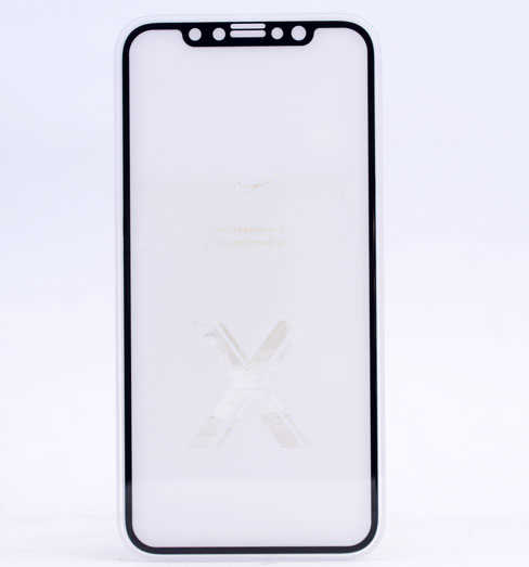 Apple iPhone X Zore Kenarları Kırılmaya Dayanıklı Cam Ekran Koruyucu Beyaz