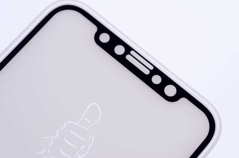 Apple iPhone X Zore Kenarları Kırılmaya Dayanıklı Cam Ekran Koruyucu Beyaz