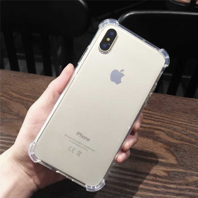 Apple iPhone X Kılıf Zore Nitro Anti Shock Silikon Renksiz