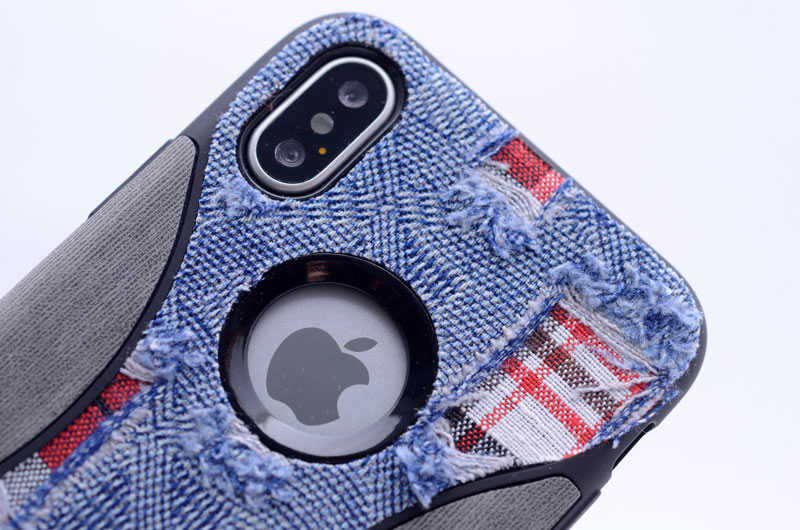 Apple iPhone X Kılıf Zore Barak Silikon Mavi