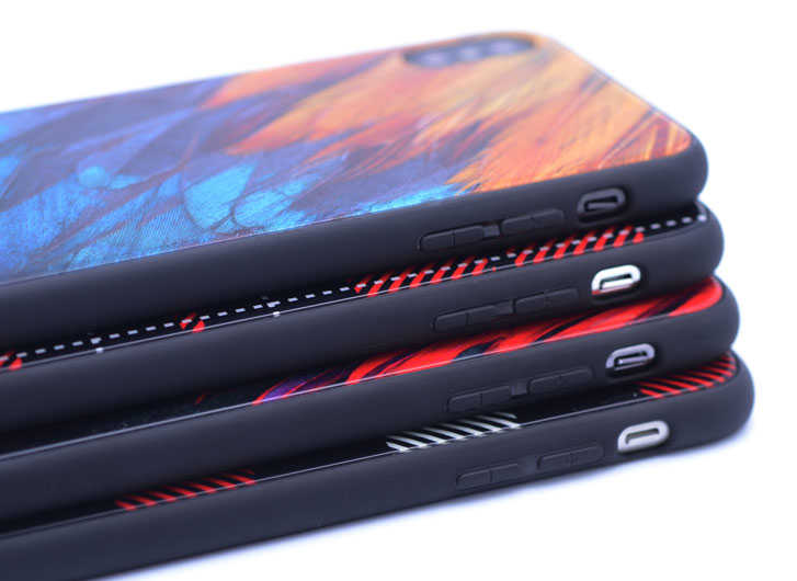 Apple iPhone X Kılıf Zore Ebruli Cam Kapak NO3