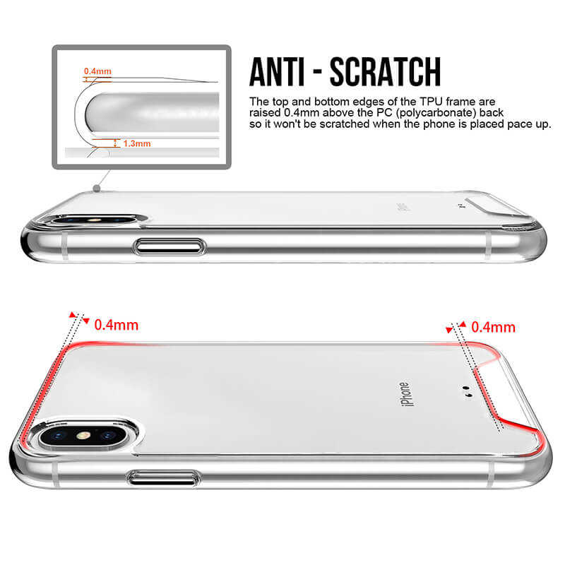 Apple iPhone X Kılıf Zore Gard Silikon Renksiz