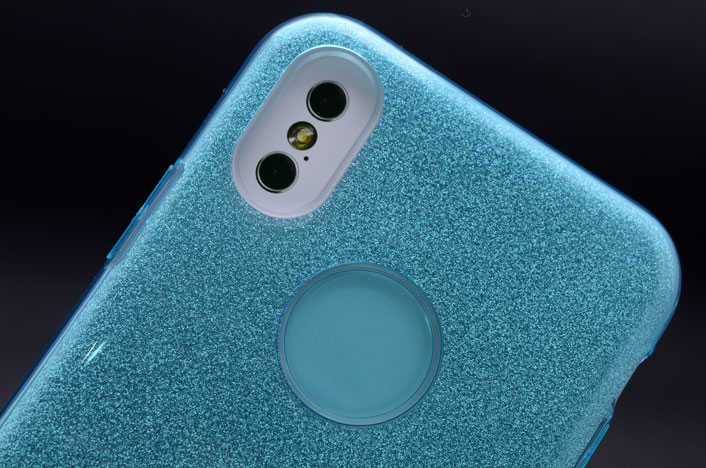 Apple iPhone X Kılıf Zore Shining Silikon Kırmızı