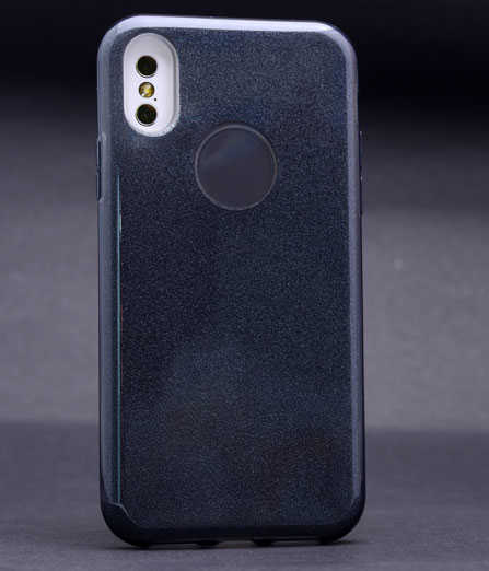 Apple iPhone X Kılıf Zore Shining Silikon Siyah