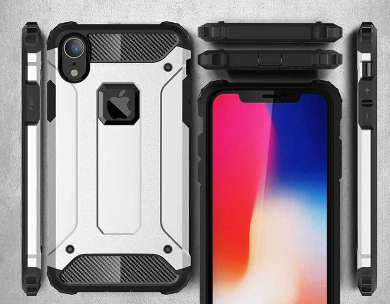 Apple iPhone XR 6.1 Kılıf Zore Crash Silikon Kapak Siyah