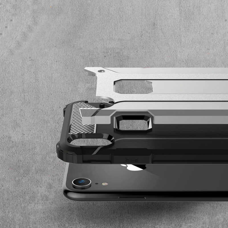 Apple iPhone XR 6.1 Kılıf Zore Crash Silikon Kapak Siyah