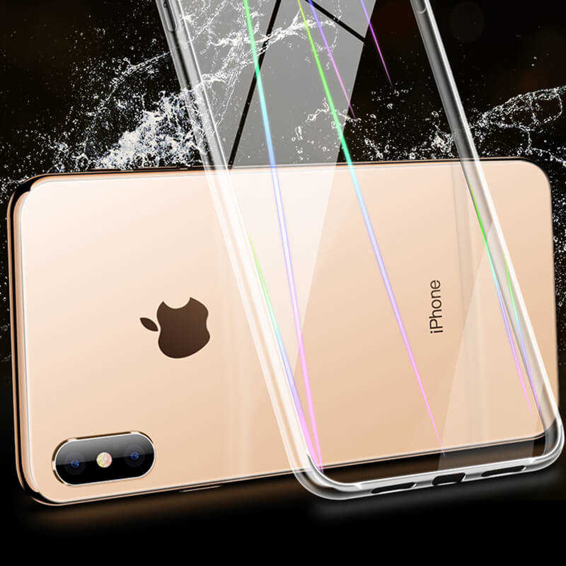 Apple iPhone XR 6.1 Kılıf Zore Rainbow Kapak Renksiz