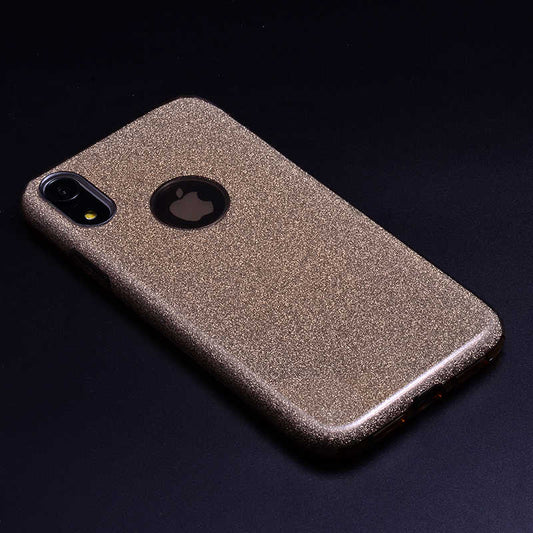 Apple iPhone XR 6.1 Kılıf Zore Shining Silikon Gold