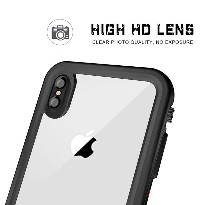 Apple iPhone XS Max 6.5 Kılıf Zore 1-1 Su Geçirmez Kılıf Siyah