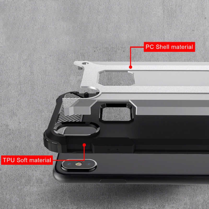 Apple iPhone XS Max 6.5 Kılıf Zore Crash Silikon Kapak Mavi