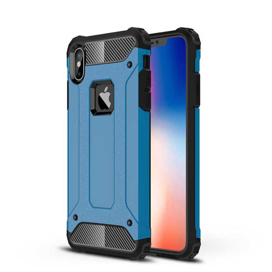 Apple iPhone XS Max 6.5 Kılıf Zore Crash Silikon Kapak Mavi