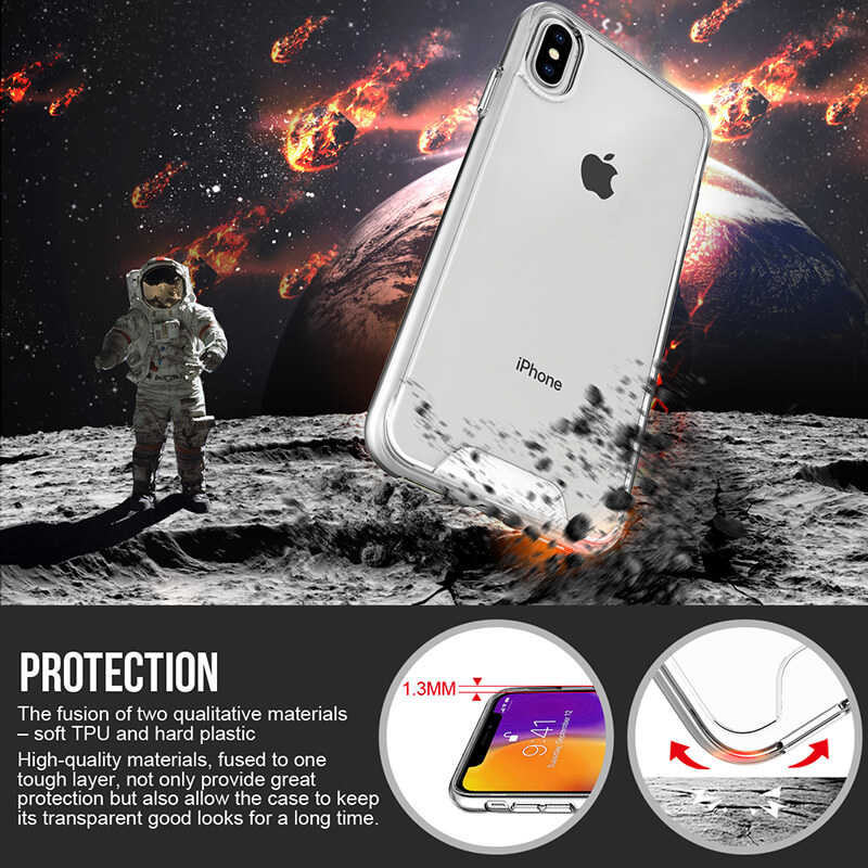 Apple iPhone XS Max 6.5 Kılıf Zore Gard Silikon Renksiz