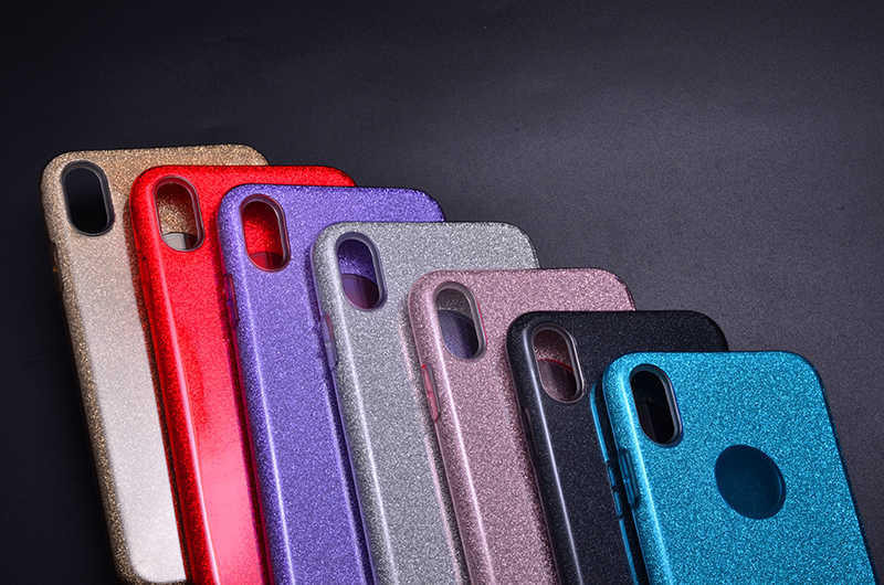 Apple iPhone XS Max 6.5 Kılıf Zore Shining Silikon Mavi