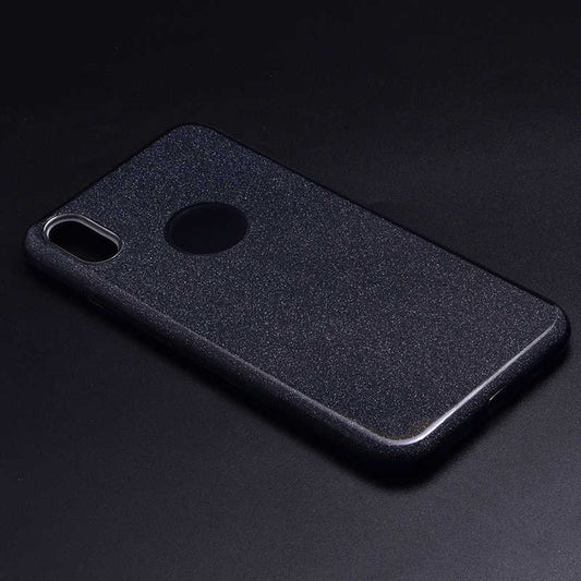 Apple iPhone XS Max 6.5 Kılıf Zore Shining Silikon Siyah