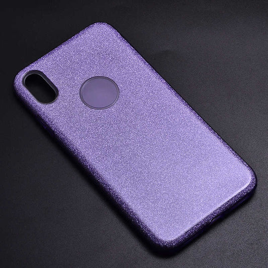 Apple iPhone XS Max 6.5 Kılıf Zore Shining Silikon Mor