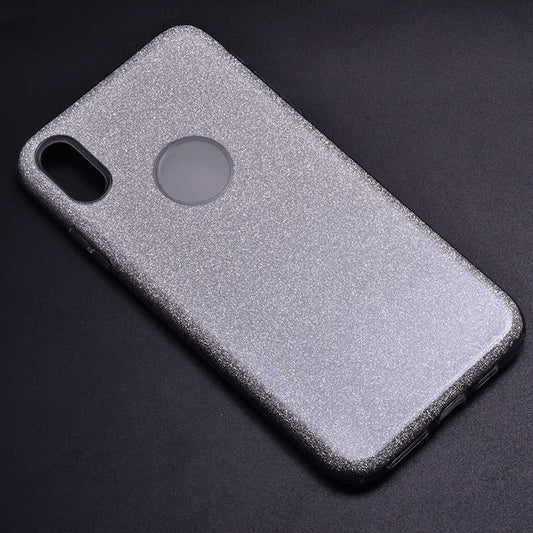 Apple iPhone XS Max 6.5 Kılıf Zore Shining Silikon Gümüş