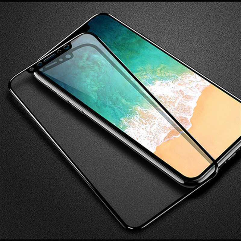 Apple iPhone XS Max 6.5 Zore 3D Latte Cam Ekran Koruyucu Siyah