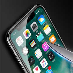 Apple iPhone XS Max 6.5 Zore 3D Latte Cam Ekran Koruyucu Siyah