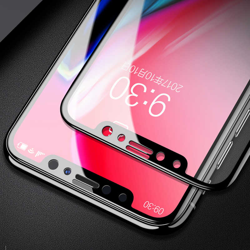 Apple iPhone XS Max 6.5 Zore 3D Latte Cam Ekran Koruyucu Siyah