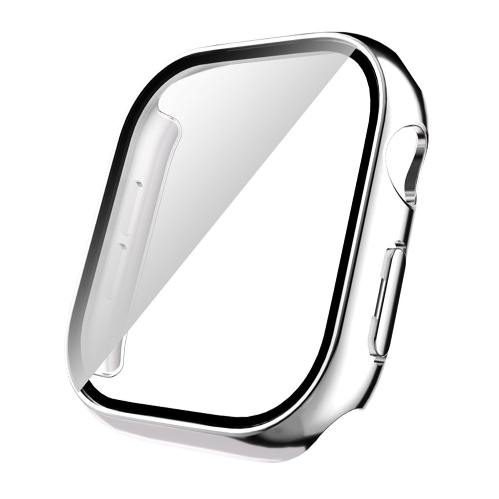 Apple Watch 10 42mm Sert PC Kasa Electroplatink Çerçeveli Ekran Koruyucu Zore Watch Gard 36 Siyah