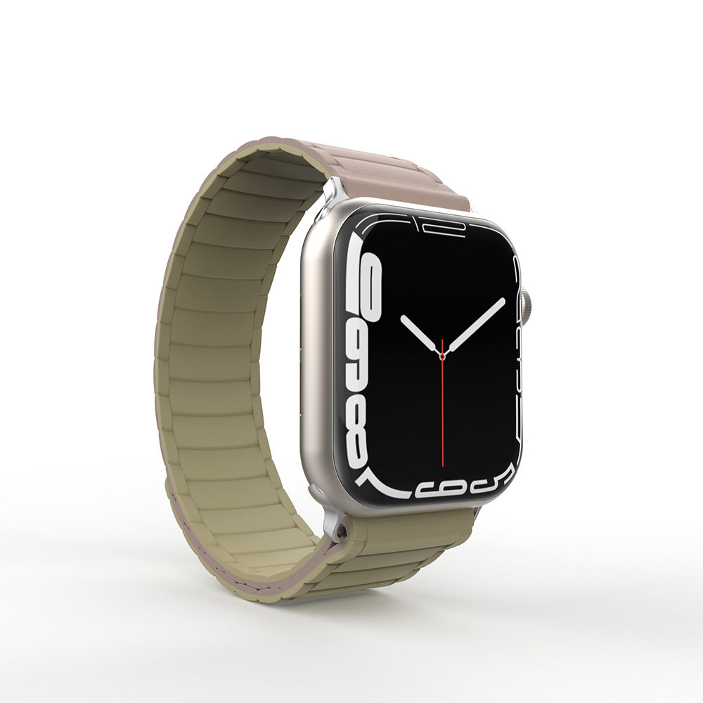 Apple Watch 10 42mm Zore KRD-122 Silikon Kordon Strap Kayış Siyah-Gri