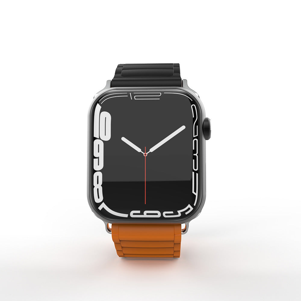 Apple Watch 10 42mm Zore KRD-122 Silikon Kordon Strap Kayış Siyah-Gri