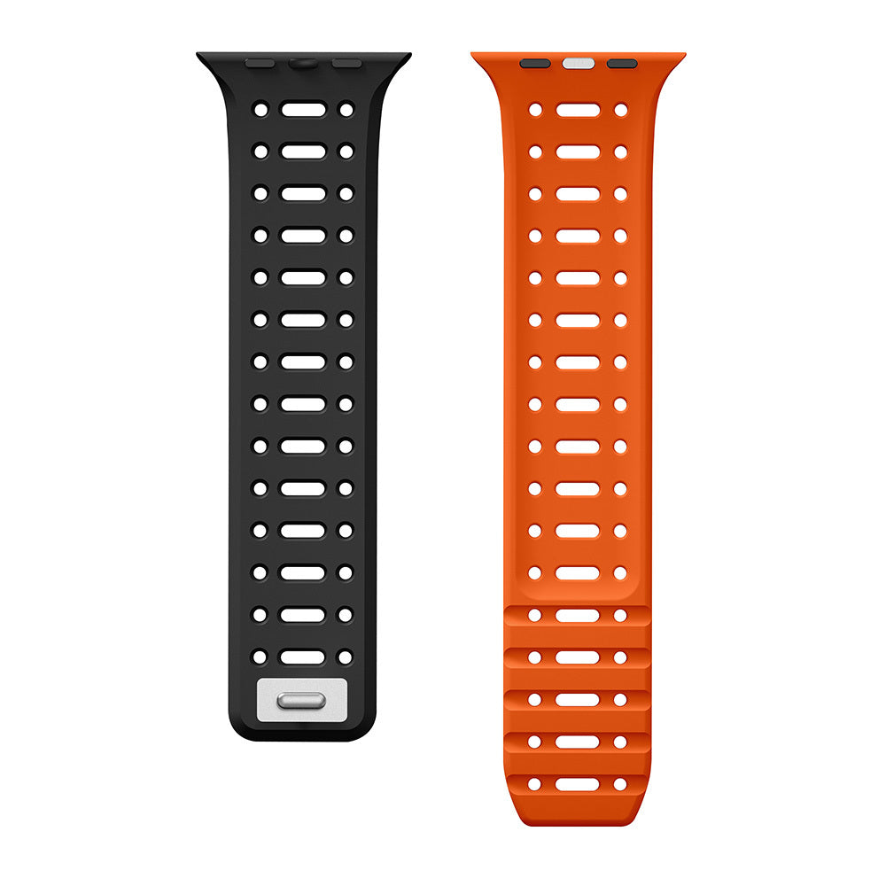Apple Watch 10 42mm Zore KRD-124 Silikon Kordon Strap Kayış Sarı