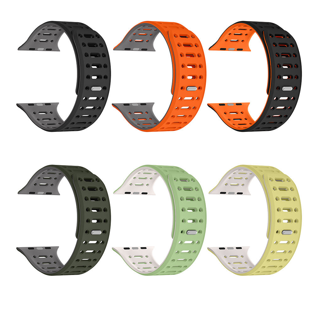 Apple Watch 10 42mm Zore KRD-124 Silikon Kordon Strap Kayış Sarı