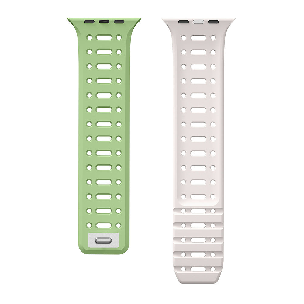 Apple Watch 10 42mm Zore KRD-124 Silikon Kordon Strap Kayış Sarı