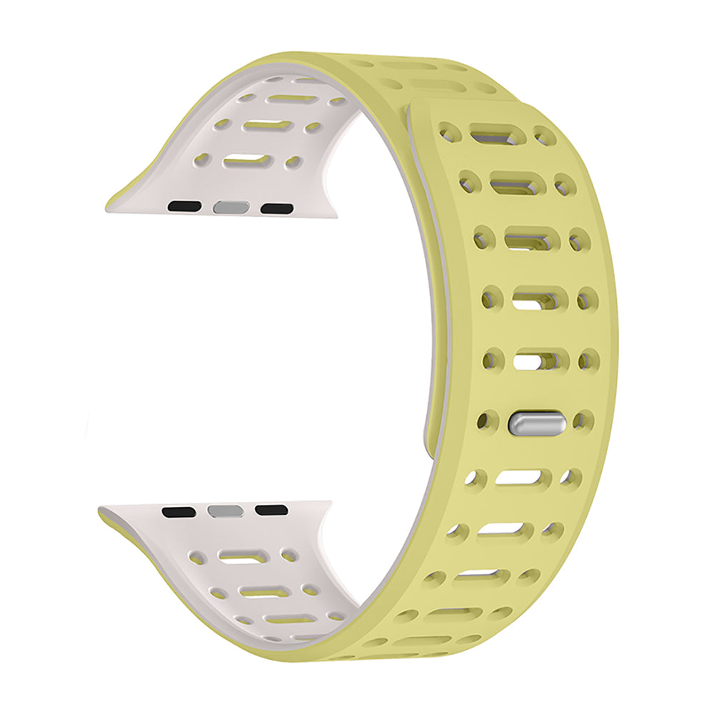 Apple Watch 10 42mm Zore KRD-124 Silikon Kordon Strap Kayış Sarı