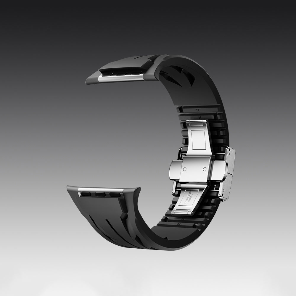 Apple Watch 10 46mm KRD-127 Metal Tokalı Silikon Kordon Turuncu