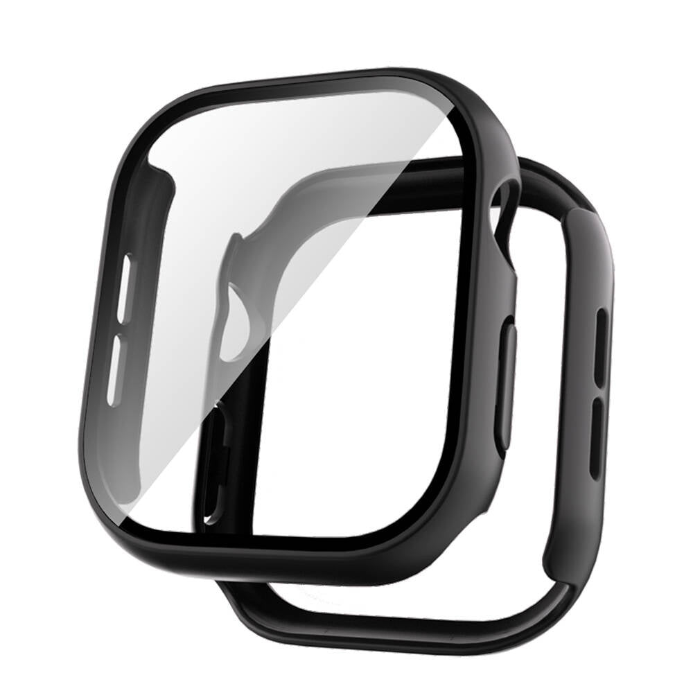 Apple Watch 10 46mm Sert PC Kasa ve Ekran Koruyucu Zore Watch Gard 35 Siyah