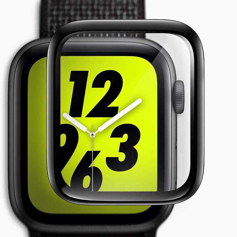Apple Watch 40mm Zore Full Yapışkanlı Cam Ekran Koruyucu Siyah