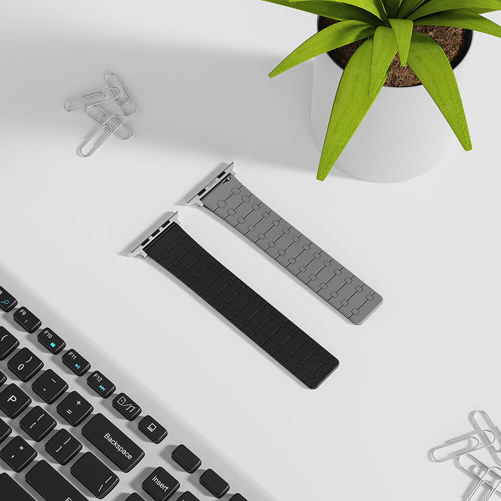 Apple Watch 40mm Zore KRD-111 Çizgili Desenli Silikon Kordon Pembe