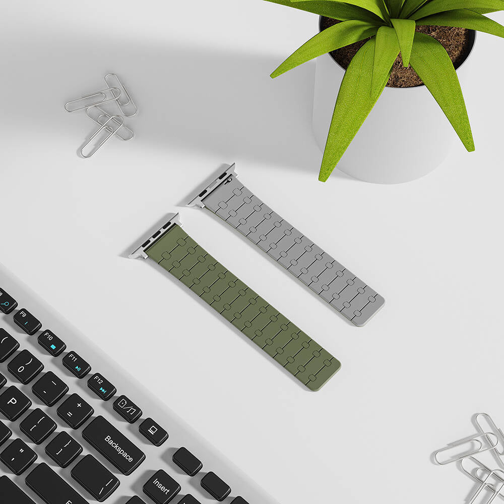 Apple Watch 40mm Zore KRD-111 Çizgili Desenli Silikon Kordon Pembe
