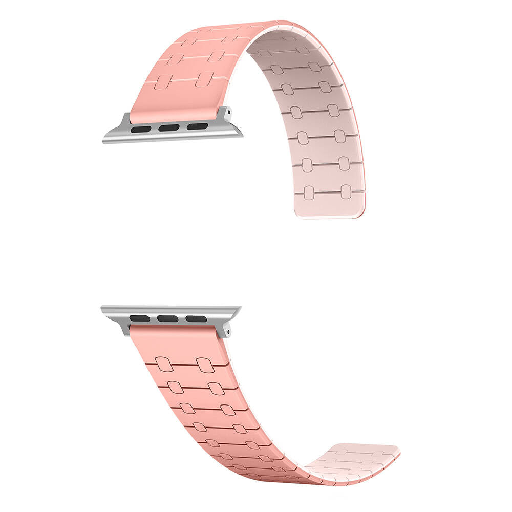 Apple Watch 40mm Zore KRD-111 Çizgili Desenli Silikon Kordon Haki
