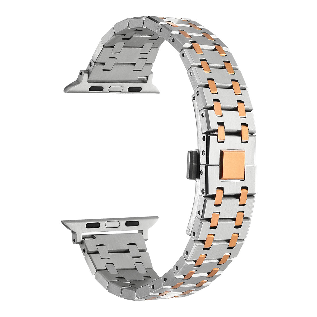 Apple Watch 40mm Zore KRD-83 Metal Kordon Gümüş-Rosegold