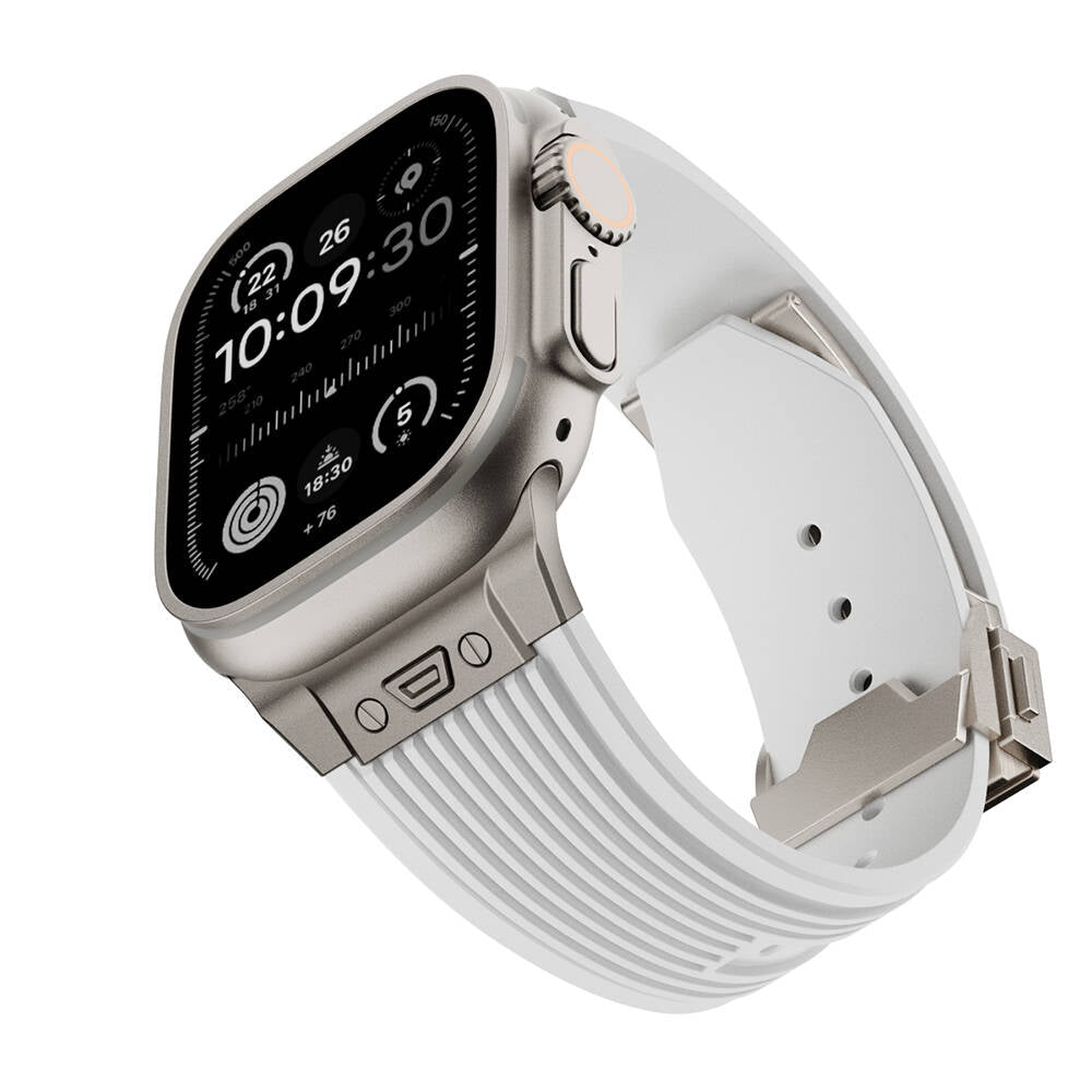Apple Watch 42mm Zore KRD-113 Spor Görünümlü Silikon Kordon Turuncu