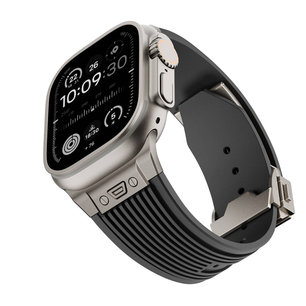 Apple Watch 42mm Zore KRD-113 Spor Görünümlü Silikon Kordon Starlight