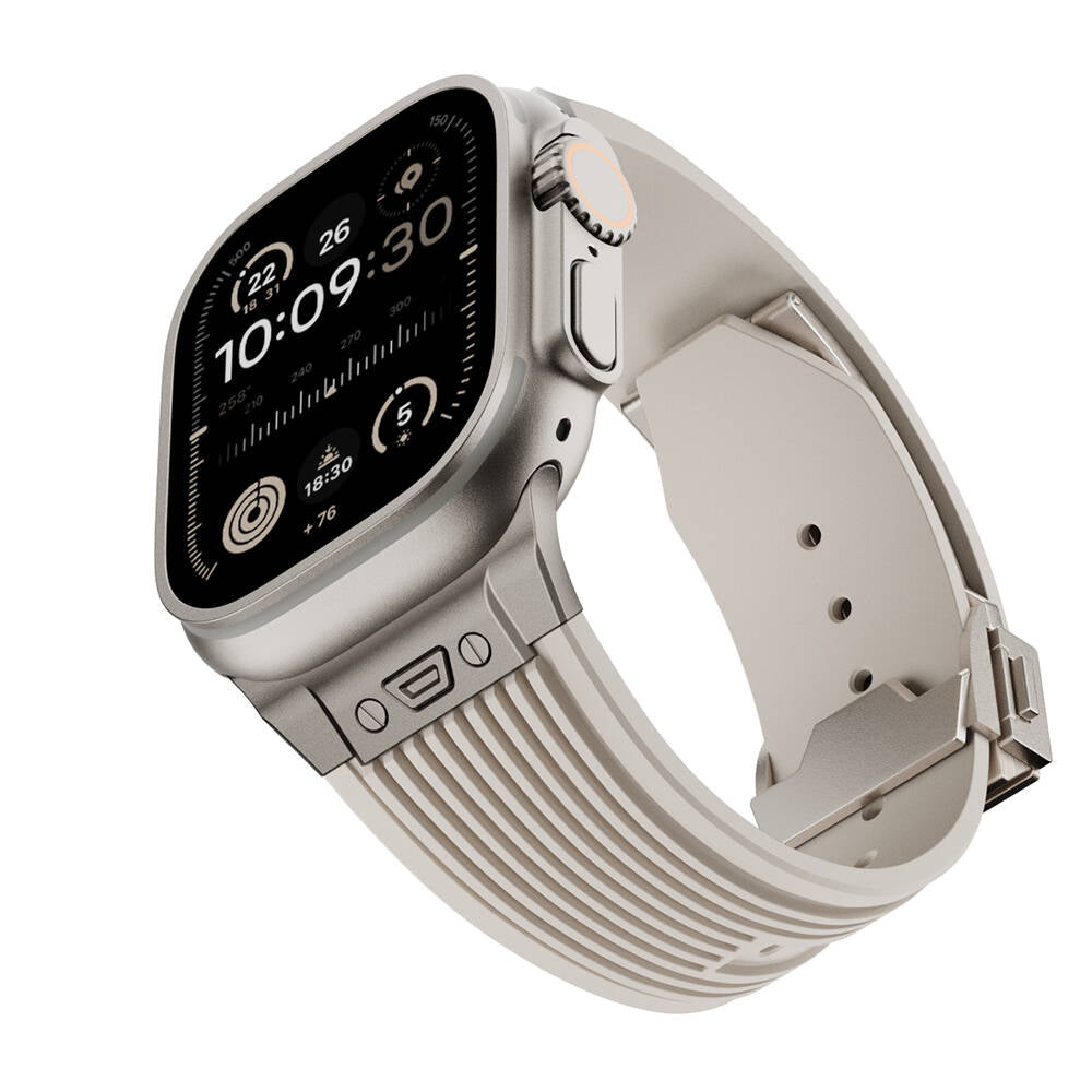 Apple Watch 42mm Zore KRD-113 Spor Görünümlü Silikon Kordon Turuncu