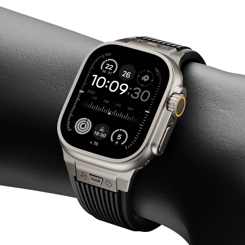 Apple Watch 42mm Zore KRD-113 Spor Görünümlü Silikon Kordon Starlight