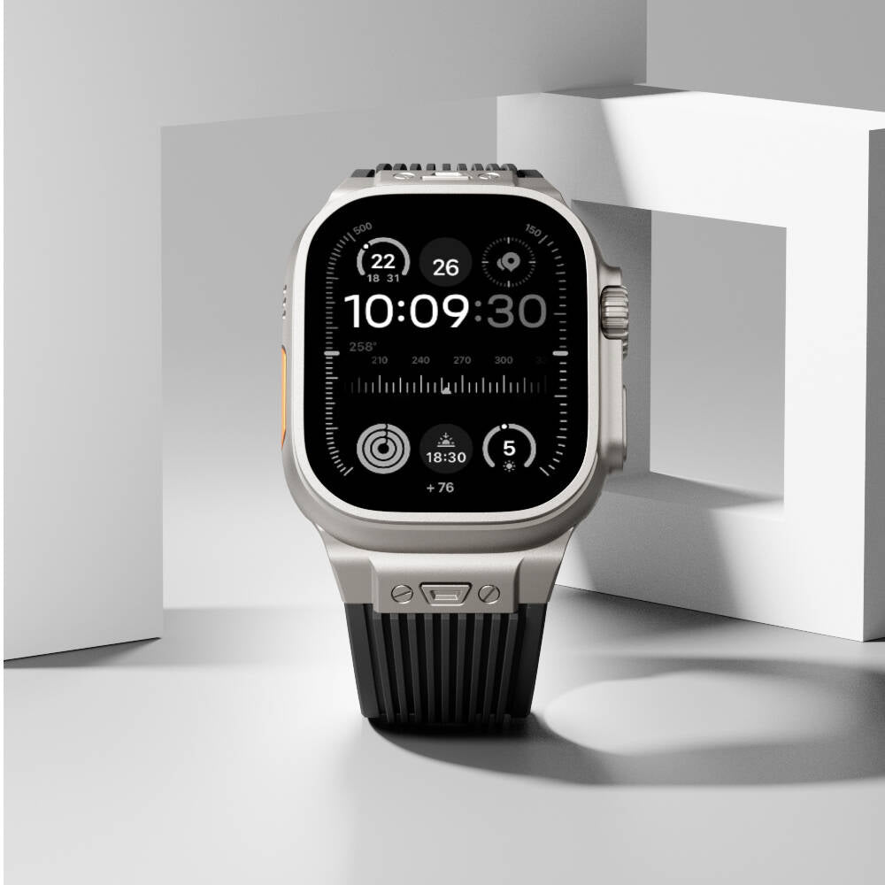 Apple Watch 42mm Zore KRD-113 Spor Görünümlü Silikon Kordon Turuncu