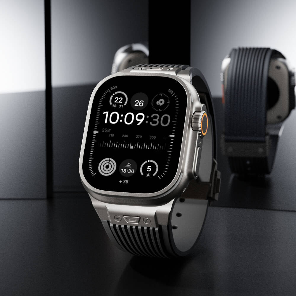Apple Watch 42mm Zore KRD-113 Spor Görünümlü Silikon Kordon Turuncu