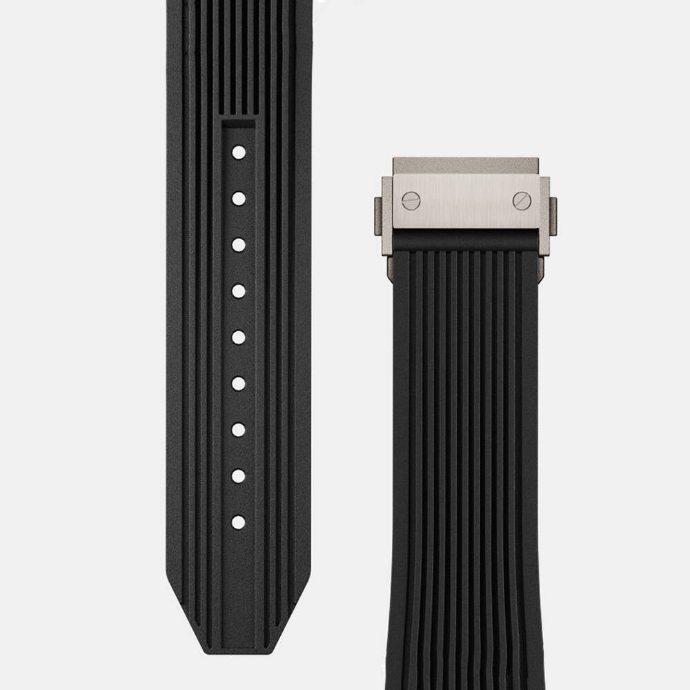 Apple Watch 42mm Zore KRD-113 Spor Görünümlü Silikon Kordon Siyah