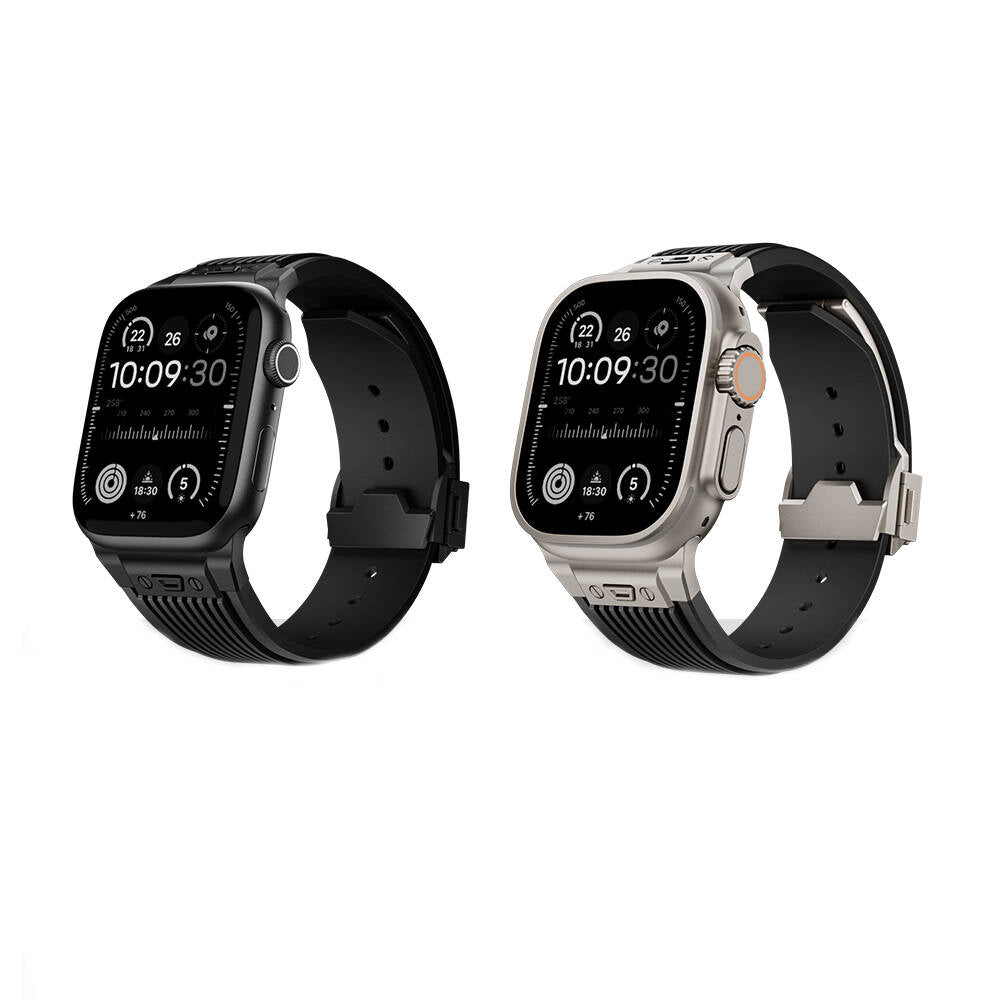 Apple Watch 42mm Zore KRD-113 Spor Görünümlü Silikon Kordon Starlight